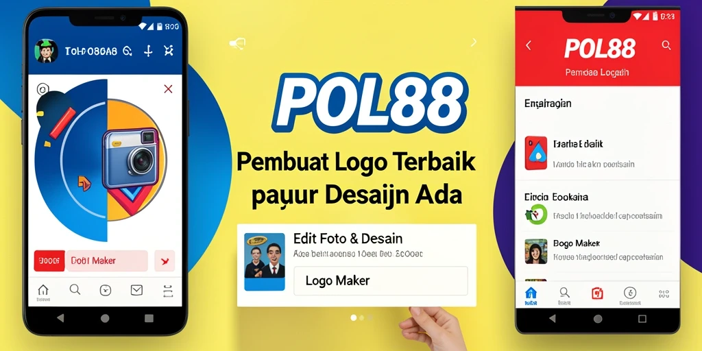 Tampilan antarmuka utama aplikasi POL88 untuk pembuat logo.