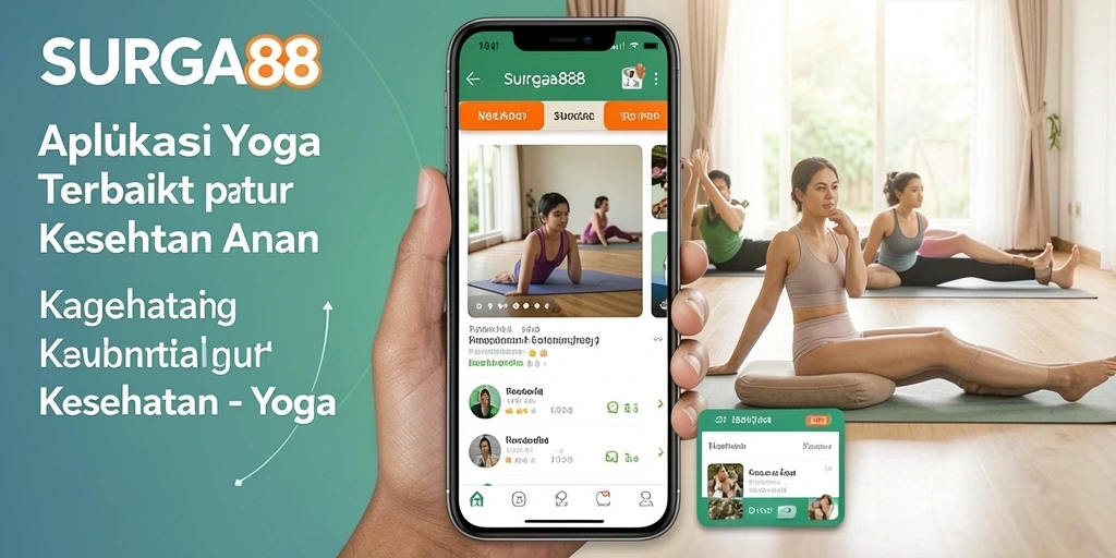 Antarmuka aplikasi SURGA88 untuk latihan Yoga yang mudah digunakan.