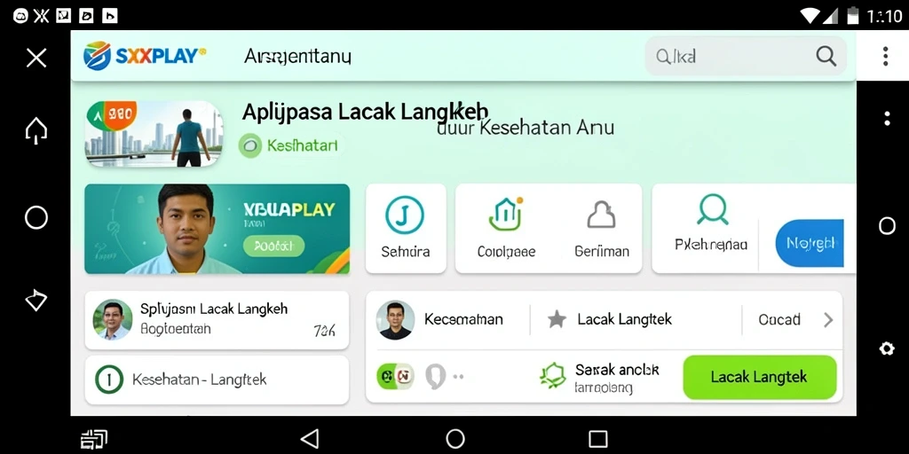 Antarmuka SXXPLAY menampilkan fitur Lacak Langkah dengan jelas.