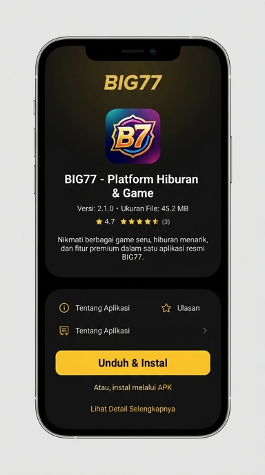 Tampilan halaman APK big77
